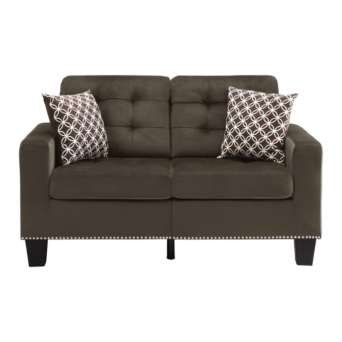 Home Elegance Lantana Brown Love Seat HE-9957CH-2