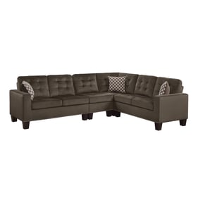 Home Elegance Lantana Brown 2pc Reversible Sectional