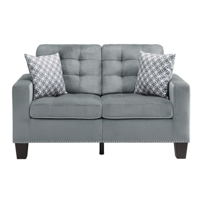 Home Elegance Lantana Gray Love Seat HE-9957GY-2