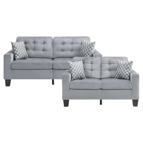 Home Elegance Lantana Gray 2pc Living Room Set