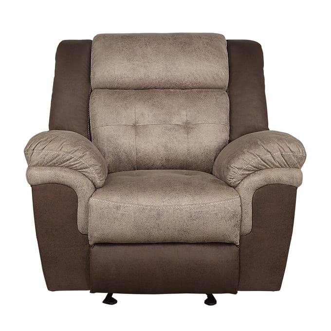 Home Elegance Chai Brown Glider Reclining Chair HE-9980-1