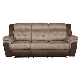 Home Elegance Chai Brown Double Reclining Sofa