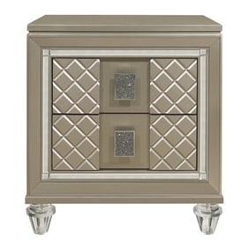 Home Elegance Loudon Gold Silver Champagne Night Stand