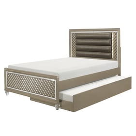 Home Elegance Loudon Gold Silver Champagne Full Trundle Bed