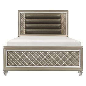 Home Elegance Loudon Gold Silver Champagne Full Platform Bed