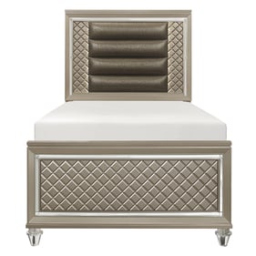 Home Elegance Loudon Gold Silver Champagne Twin Platform Bed