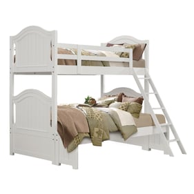 Home Elegance Clementine White Twin Over Full Bunk Bed