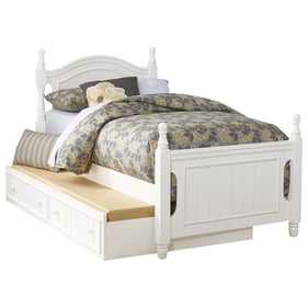 Home Elegance Clementine White Full Platform Bed with Twin Trundle