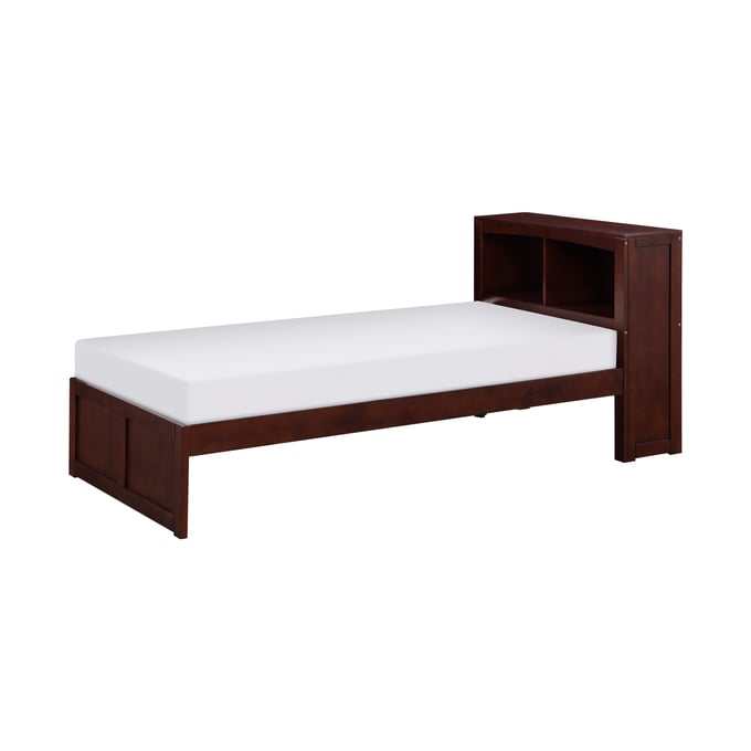 Home Elegance Rowe Cherry Twin Bookcase Bed HE-B2013BCDC-1