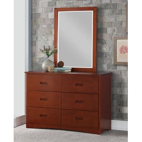 Home Elegance Rowe Dark Cherry Dresser and Mirror