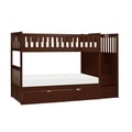 (5) Twin/Twin Step Bunk Bed with Twin Trundle