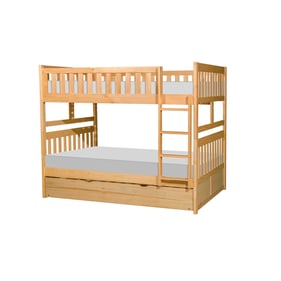 Home Elegance Bartly Natural 2pc Bedroom Set With Full/Full Trundle Bunk Be...