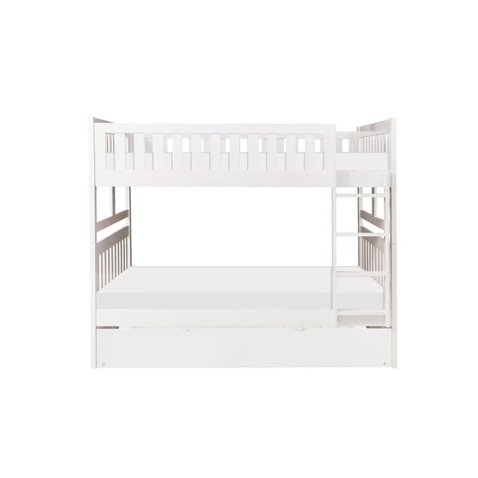 Home Elegance Galen White 2pc Bedroom Set With Full Over Full Trundle Bunk Bed HE-B2053-KBR-S11