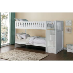 Home Elegance Galen White 2pc Kids Bedroom Set With Bunk Bed