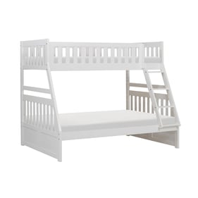 Home Elegance Galen White Twin Over Full Bunk Bed