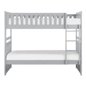 Home Elegance Orion Gray Twin Over Twin Bunk Bed