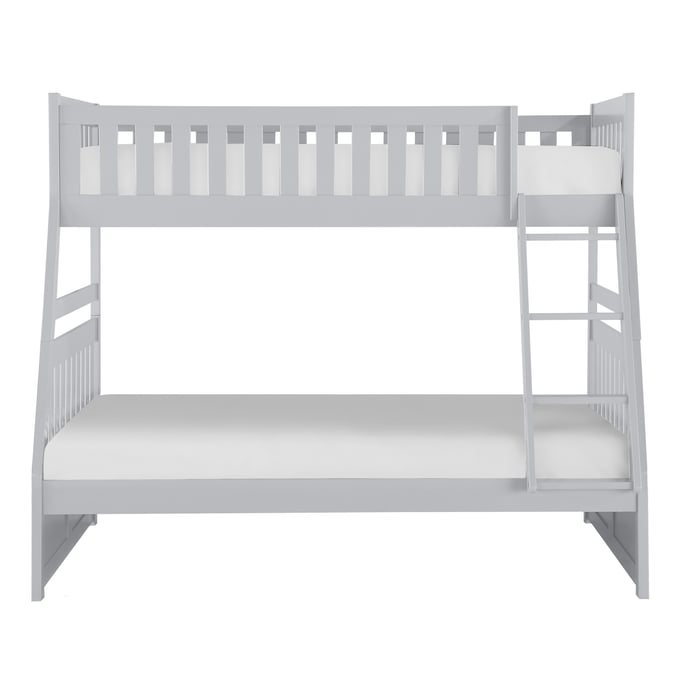 Home Elegance Orion Gray Twin Over Full Bunk Bed HE-B2063TF-1