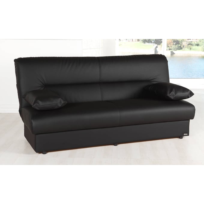 BELLONA USA Regata Escudo Black Leatherette Sofa HGM-10-REG-7558D-03-0