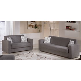 BELLONA USA Tokyo Diego Gray Fabric 2pc Living Room Set