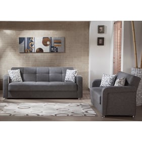 BELLONA USA Vision Diego Gray Fabric 2pc Living Room Set