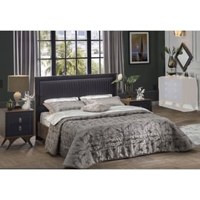 BELLONA USA Alegro Light Walnut Anthracite 2pc Bedroom Set with Queen Stora...