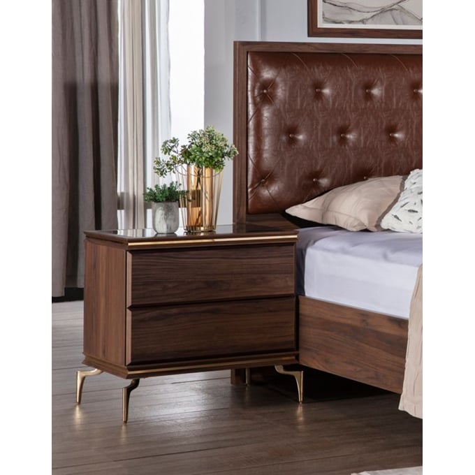 BELLONA USA Montego Walnut Nightstand HGM-20-MNT-NIGHTSTAND