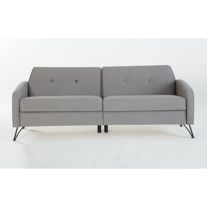 BELLONA USA Juniper Vika Grey 3 Seat Sleeper Sofa HGM-15-JUP-202105-03-SOFA