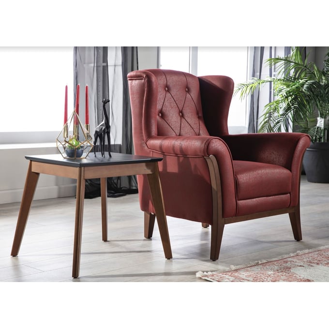 Accent deals chair burgundy