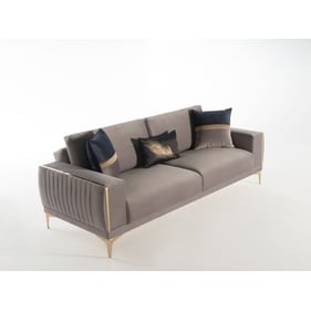 BELLONA USA Carlino Napoly Grey 3 Seat Sleeper Sofa