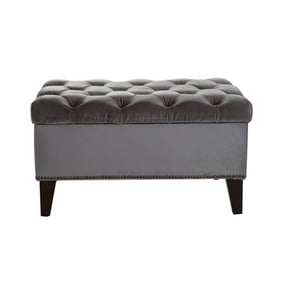 BELLONA USA Cecilia Pearla Grey Storage Ottoman