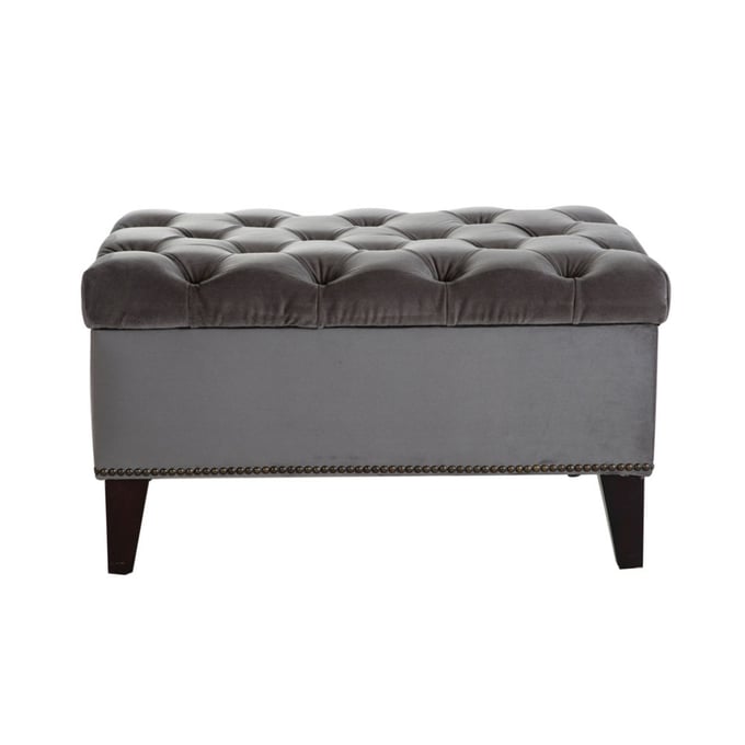 BELLONA USA Cecilia Pearla Grey Storage Ottoman HGM-15-CEC-202502-04-0