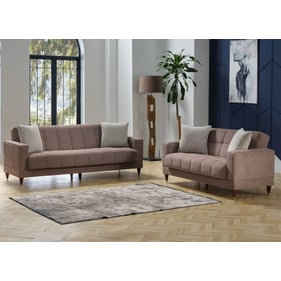 BELLONA USA Camilla Mira Mink 2pc Living Room Set