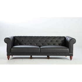 BELLONA USA Muse Grey PU 3 Seat Sleeper Sofa