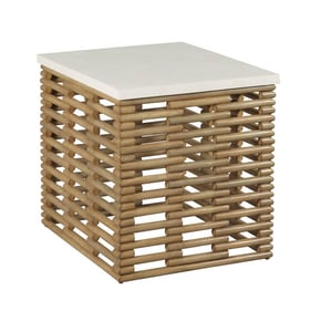 Hammary Hidden Treasures Natural Rattan Rectangular End Table