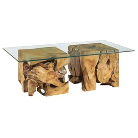 Hammary Hidden Treasures Natural Clear 3pc Coffee Table Set