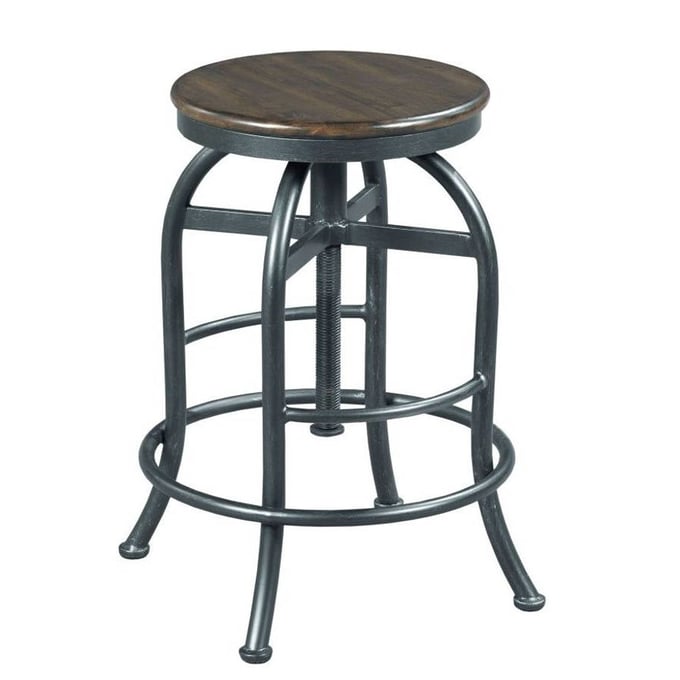 2 Hammary Hidden Treasures Dark Stain Adjustable Height Pub Stools HAM-090-878