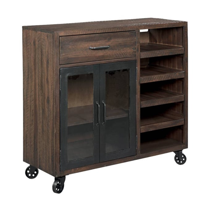 Hammary Hidden Treasures Dark Stain Bar Trolley HAM-090-879