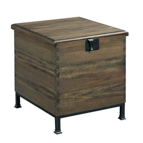 Hammary Hidden Treasures Brown Milling Chest End Table