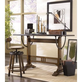 Hammary Studio Home Oak 2pc Desk and Stool Set