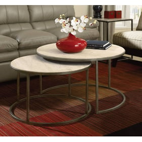 Hammary Modern Basics Natural Bronze Round 3pc Coffee Table Set