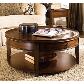 Hammary Sunset Valley Rich Mahogany Round 3pc Coffee Table Set