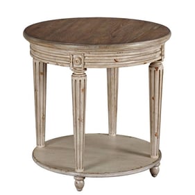 Hammary Southbury Fossil Parchment Round End Table