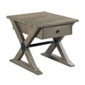 Trestle Drawer End Table