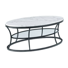 Hammary Impact White Oval Coffee Table