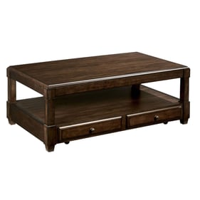 Hammary Halsey Dark Rich Coffee Rectangular Lift Top Cocktail Table