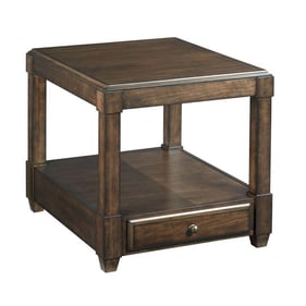 Hammary Halsey Dark Rich Coffee Rectangular Drawer End Table