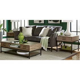 Hammary Jefferson Natural Beige Dark Bronze 3pc Coffee Table Set