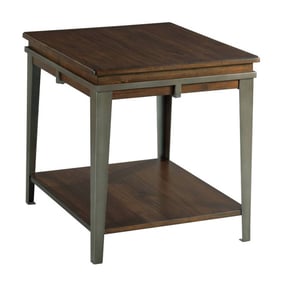 Hammary Composite Espresso Pewter Rectangular End Table