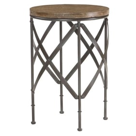 Hammary Hidden Treasures Black Round Metal Table