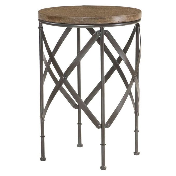 Hammary Hidden Treasures Black Round Metal Table HAM-090-716